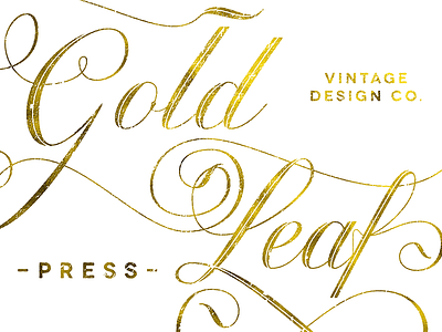 Gold Leaf Press calligraphy creativemarket effects gold leaf handlettering illustrator lettering photoshop psd texture