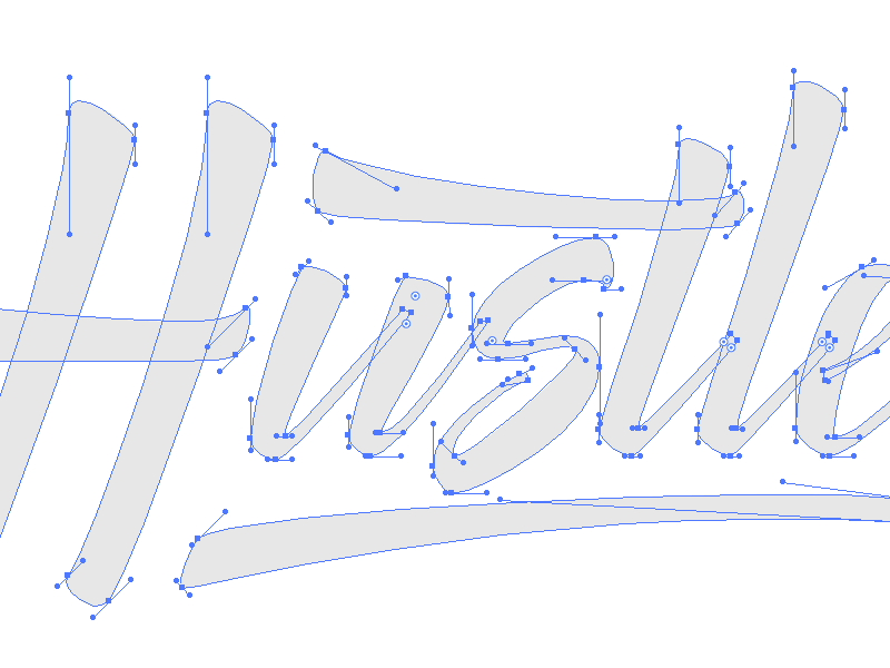 Hustle Curves hand lettering lettering typography type calligraphy pen ink sharpie marker brush