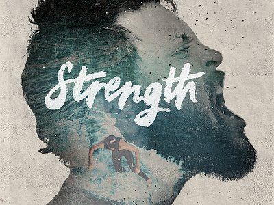 Strength brush calligraphy hand lettering ink lettering marker pen sharpie type typography