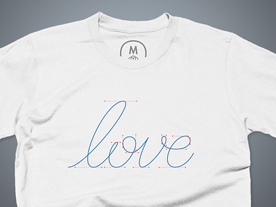 Love Handles bézier curves cottonbureau design hand lettering lettering logo shirt tee type typography