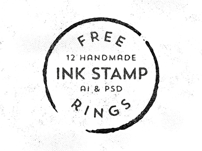 12 Free Handmade Stamp Rings free freebie handmade illustrator ink photoshop print retro stamp vectors vintage