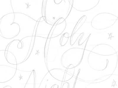 O Holy Night adobe animated gif bezier curves gif hand lettering illustrator lettering stroke type typography