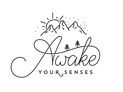 Awake Your Senses bezier calligraphy cursive handlettering lettering mono script typography