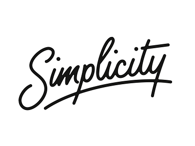 Simplicity bezier curves calligraphy chalk chalkboard cursive hand lettering lettering marker script type typography