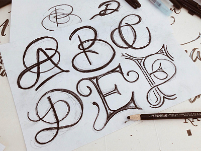 Dropcaping dropcap handlettering lettering pencil sketch type typography