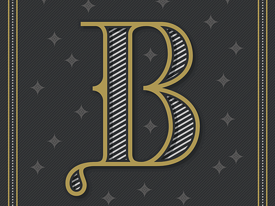 Letter 'B' adobe bezier curves dropcap hand lettering illustrator lettering stroke type typography