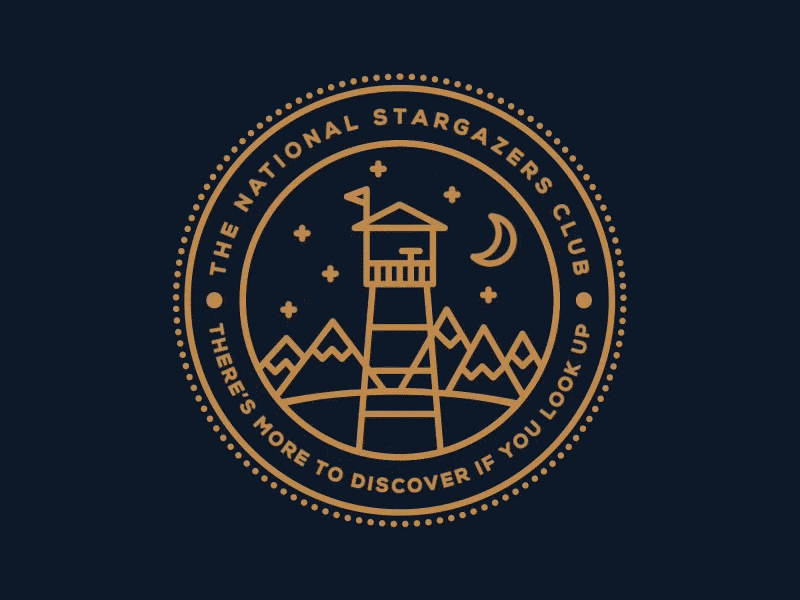 The National Stargazers Club (Freebie) animated gif badge free freebie illustrator logo template vector