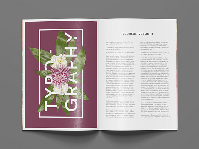 Typography Article creative market floral flower layout lettering photoshop typography