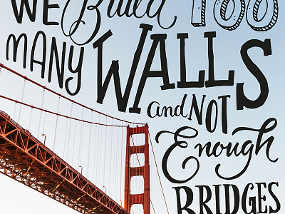 Bridges brush calligraphy hand lettering lettering sketchbook typography