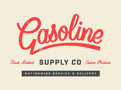 Gasoline Supply Co brush calligraphy creativemarket hand lettering lettering textures typography vector