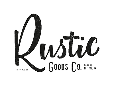 Rustic Goods Co. bezier curves brush brushscript calligraphy furniture goods hand lettering lettering shop typography vector