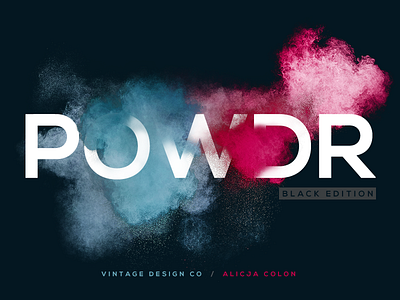 POWDR creative market lettering photoshop retro textures typography vintage