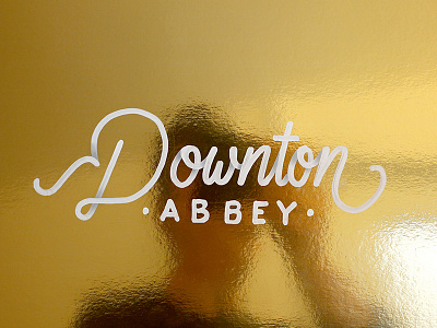 Downton Abbey calligraphy gold handlettering lettering monoline skillshare
