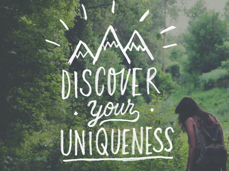 Discover your uniqueness after effects animated gif calligraphy lettering typography unsplash