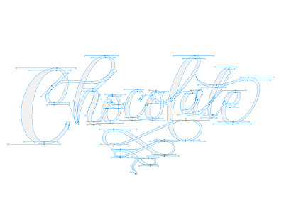 Chocolate flavoured Bezier Curves bezier curves brush calligraphy hand lettering lettering typography vector