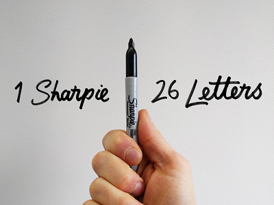 1 Sharpie | 26 Letters calligraphy hand lettering lettering serif typography worksheets