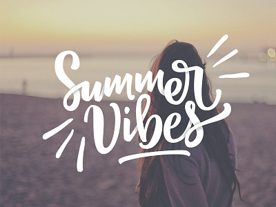 Summer Vibes bezier curves brush calligraphy hand lettering lettering typography vector