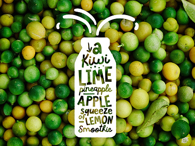 Fruit Smoothie creative market illustrator lettering posters products sans typography vector