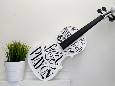 Violin Calligraphy brush calligraphy hand lettering instrument lettering musical typography violin