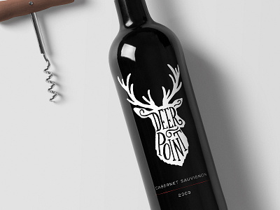 Deer Point beer bottle brush calligraphy hand lettering lettering typography wine