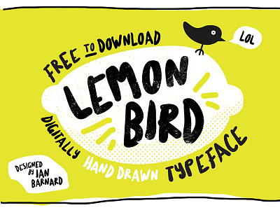 Lemon Bird Typeface calligraphy download font free lettering typeface typography