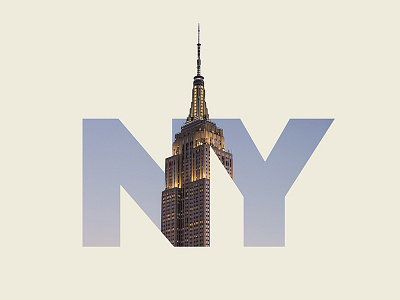 NY double exposure lettering photography typography