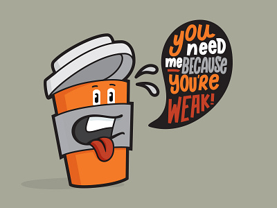 Coffee Control! illustration illustrator lettering typography vector