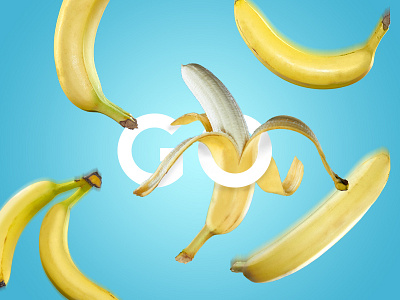 Go bananas fruit lettering sans serif typography