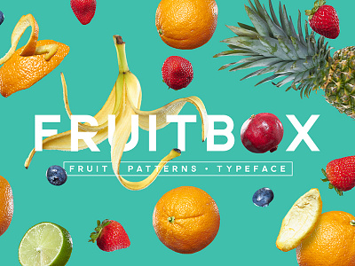 FruitBox fruit lettering sans serif typography