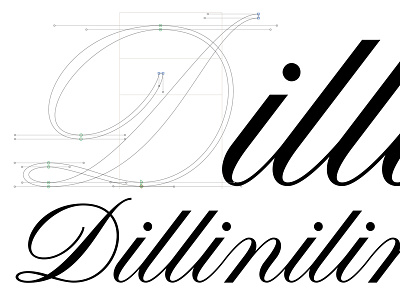 Dillinilinilinilu alphabet calligraphy copperplate font lettering letters typeface typography