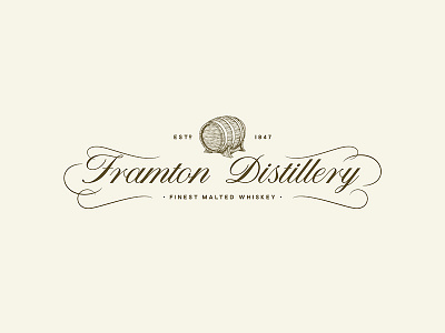 Framton Distillery calligraphy hand drawn hand lettering lettering paper sketch typography