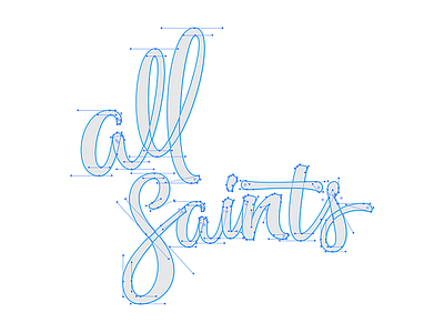 All Saints Logo bezier curves curves custom illustrator lettering logo type