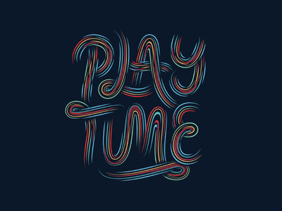 Playtime calligraphy handlettering illustrator letter lettering photoshop type typography vector