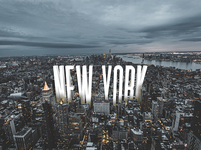 New York 3d font lettering photo photoshop typeface typography unsplash