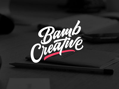 Bamb Creative logo brush script calligraphy hand lettering illustrator letter lettering photoshop type typography vector