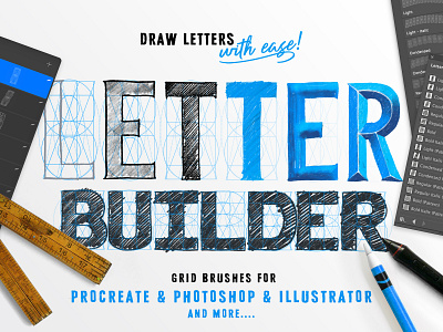 Letter Builder - Draw Letters with Ease! brush creative market hand lettering illustrator photoshop type typography vector