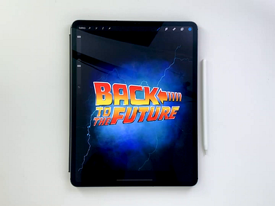 Back to the Future logo calligraphy hand lettering ipad ipad pro lettering procreate type typography video