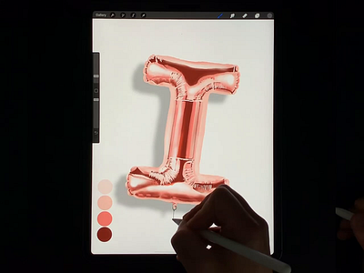 iBalloon 3d balloon calligraphy hand lettering lettering procreate typography