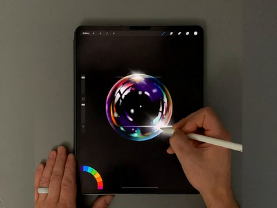 Bubble art bubble digital illustraion procreate video