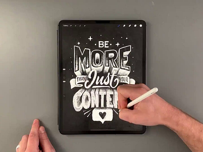 Be More than just your Content calligraphy hand lettering illustration lettering procreate procreate app type typography video