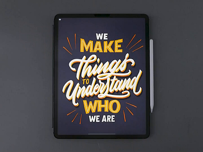 We Make Things art brush calligraphy hand lettering ipad lettering letters procreate typography video