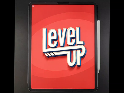 Level Up! calligraphy design hand lettering illustration ipad letter builder lettering procreate typography