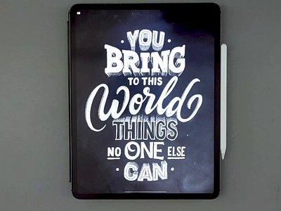 You Bring Things art calligraphy drawing hand lettering lettering procreate type typography video