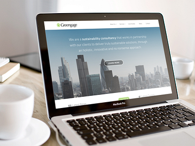 Sustainability Consultancy Website corporate green header homepage interface menu nav navigation sustainable ui web web design website