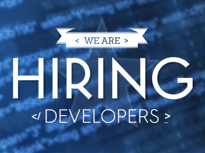 We Are Hiring back end career css3 developer front end html5 job typography vintage web development website