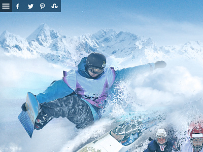 Winter Sports Header Graphic graphic header photo manipulation snow snowboarder web web design winter