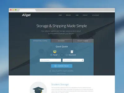 Storage & Logistics Business Website app button flat form icons ui ux web web app web design website