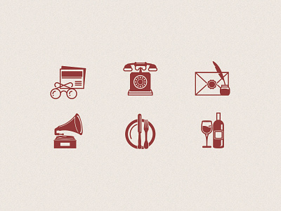 The Ring Pub Icon Set bespoke custom icons design envelope food graphics iconography icons pub spectacles telephone web