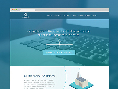 Owtanet Website Concept blue branding clean flat flat design gradient icons isometric software web web design website