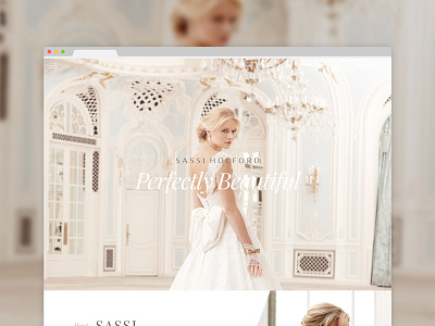 Sassi Holford Bridal Wear Website bride clean fonts header typography ui web web design website wedding white